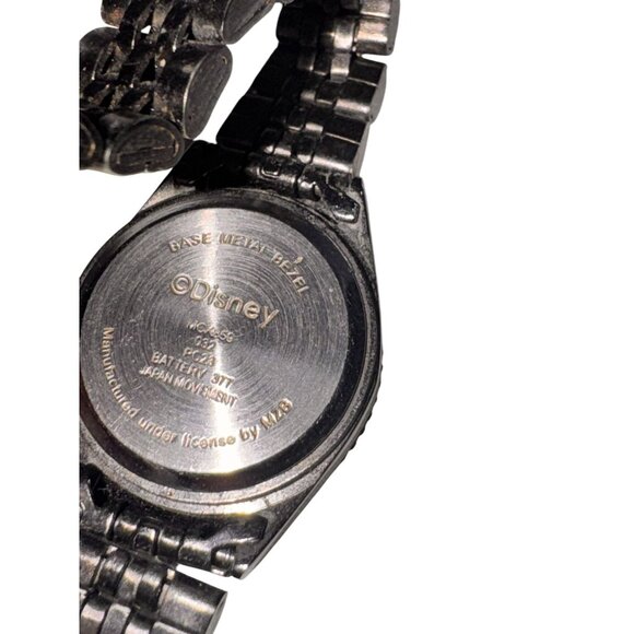 Disney Jewelry - Vintage Disney Mickey Mouse Watch Black Stainless Steel Quartz Japan Movement